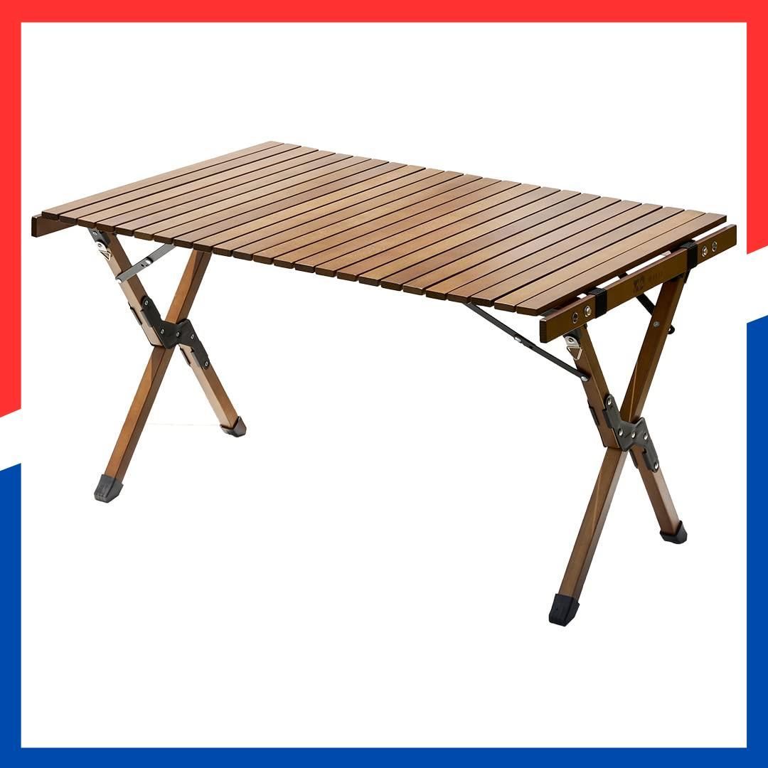 商品 Table フォールディングウッドテーブル Wood WAQ-FWT 1 高さ調整 ロールテーブル F ing 折りたたみテーブル ウッドテーブル WAQ アウトドアテーブル キャンプテーブル
