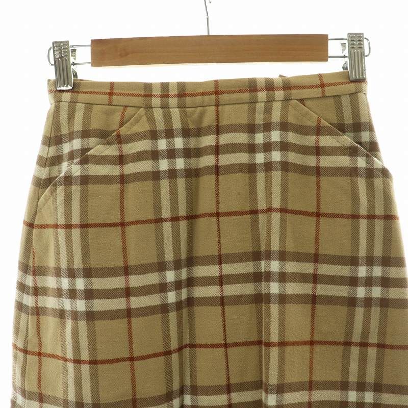 BURBERRY　バーバリーズ　スカート　ヴィンテージ　ライトブラウン　Sサイズ バーバリーズ Burberrys フレアスカート ロング チェック ヴィンテージ