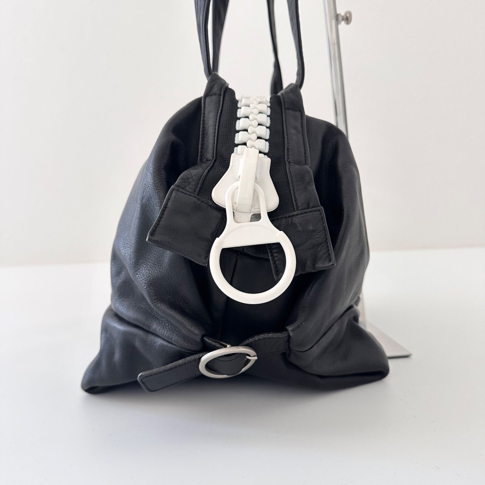 Kawa-Kawa カワカワ ビッグファスナー レザー トートバッグ スーパー