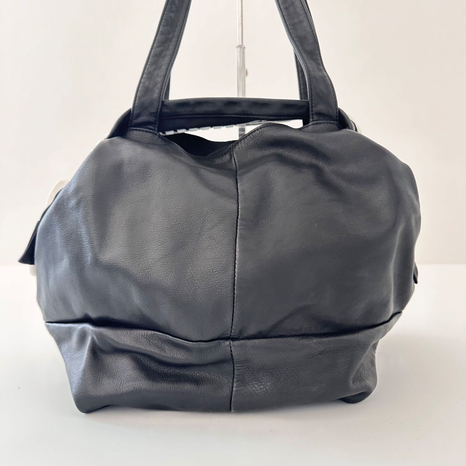 Kawa-Kawa カワカワ ビッグファスナー レザー トートバッグ スーパー