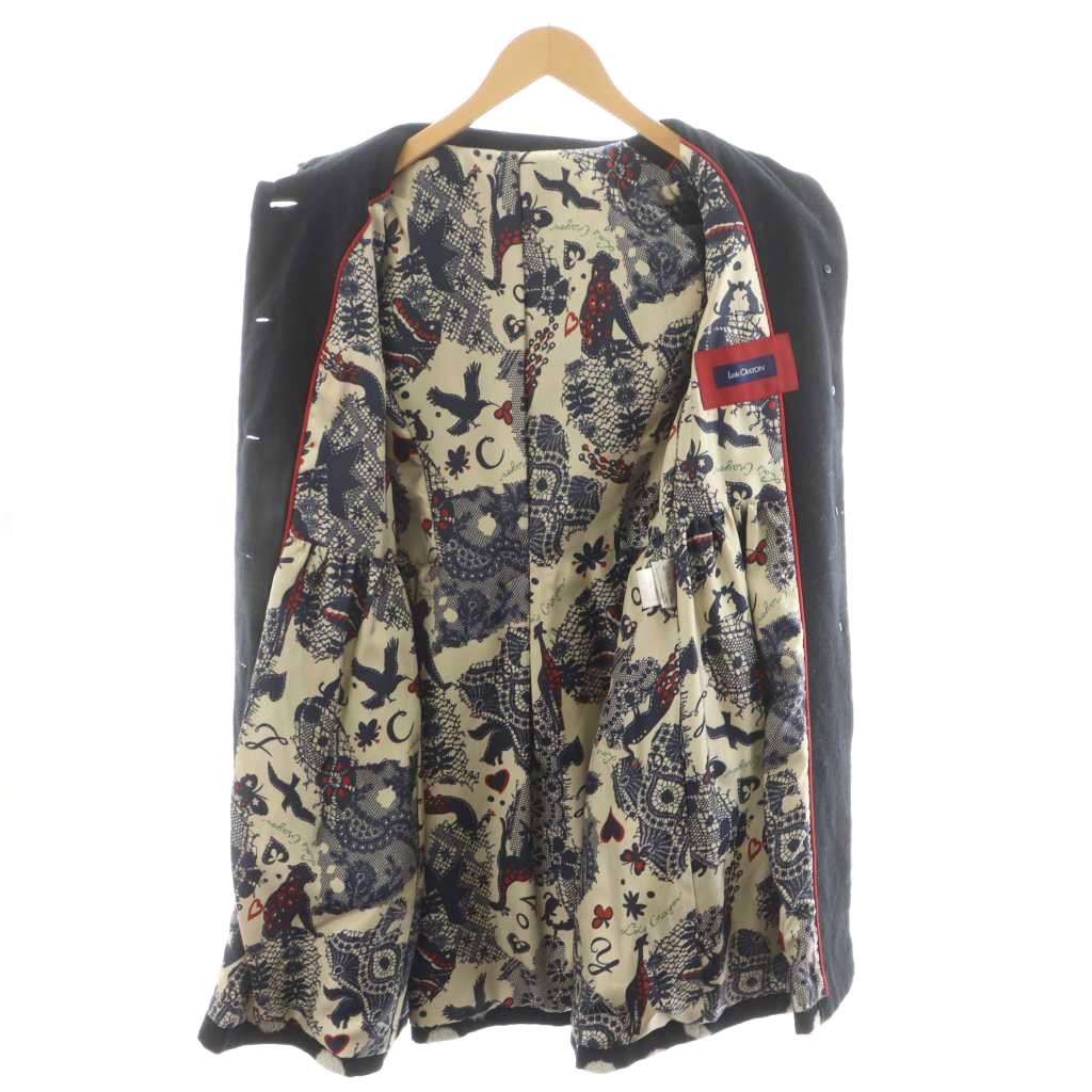 ロイスクレヨン Lois CRAYON コート ロング丈 ドット柄 裏地総柄