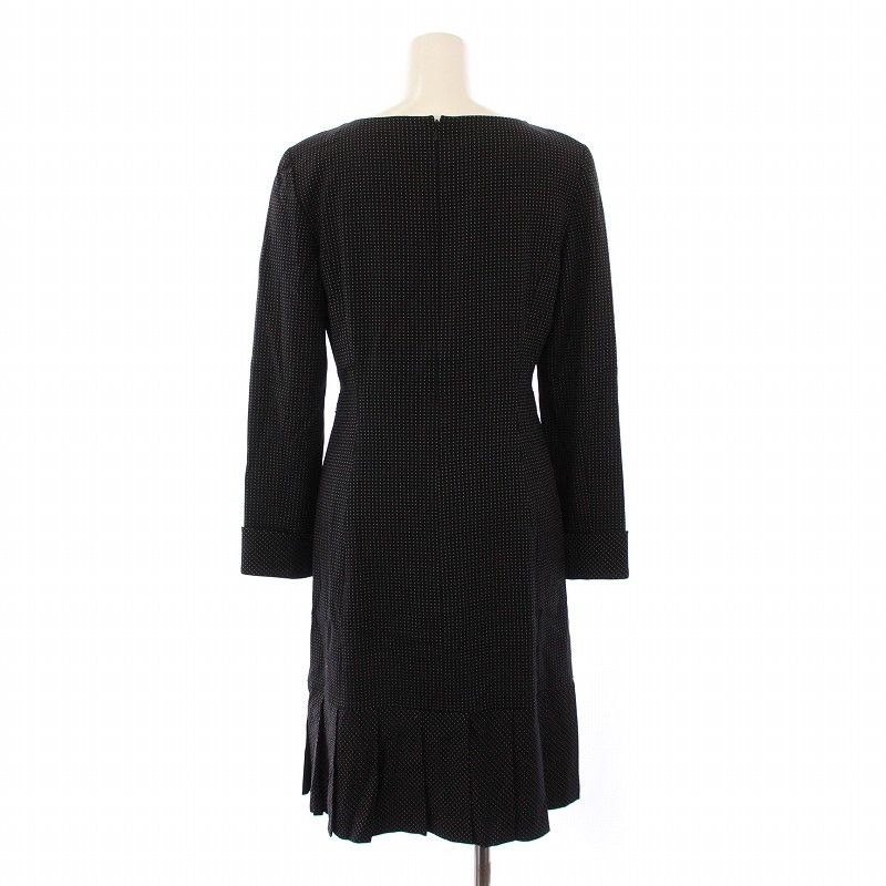 M'S GRACY エムズグレイシー ワンピース フレアワンピース フレア 黒 エムズグレイシー M'S GRACY フレアワンピース プリーツ ひざ丈 長袖