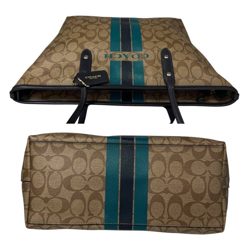 COACH コーチ シグネチャー トートバッグ PVC A4収納 チャーム COACH コーチ シグネチャー トートバッグ PVC A4収納 チャーム ✨良品