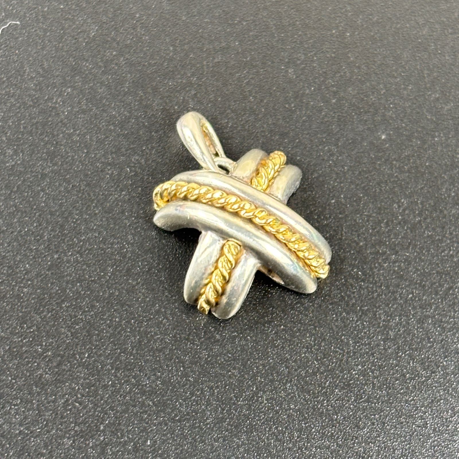 Tiffany & Co. シグネチャー クロス ペンダントトップ コンビ 750 925