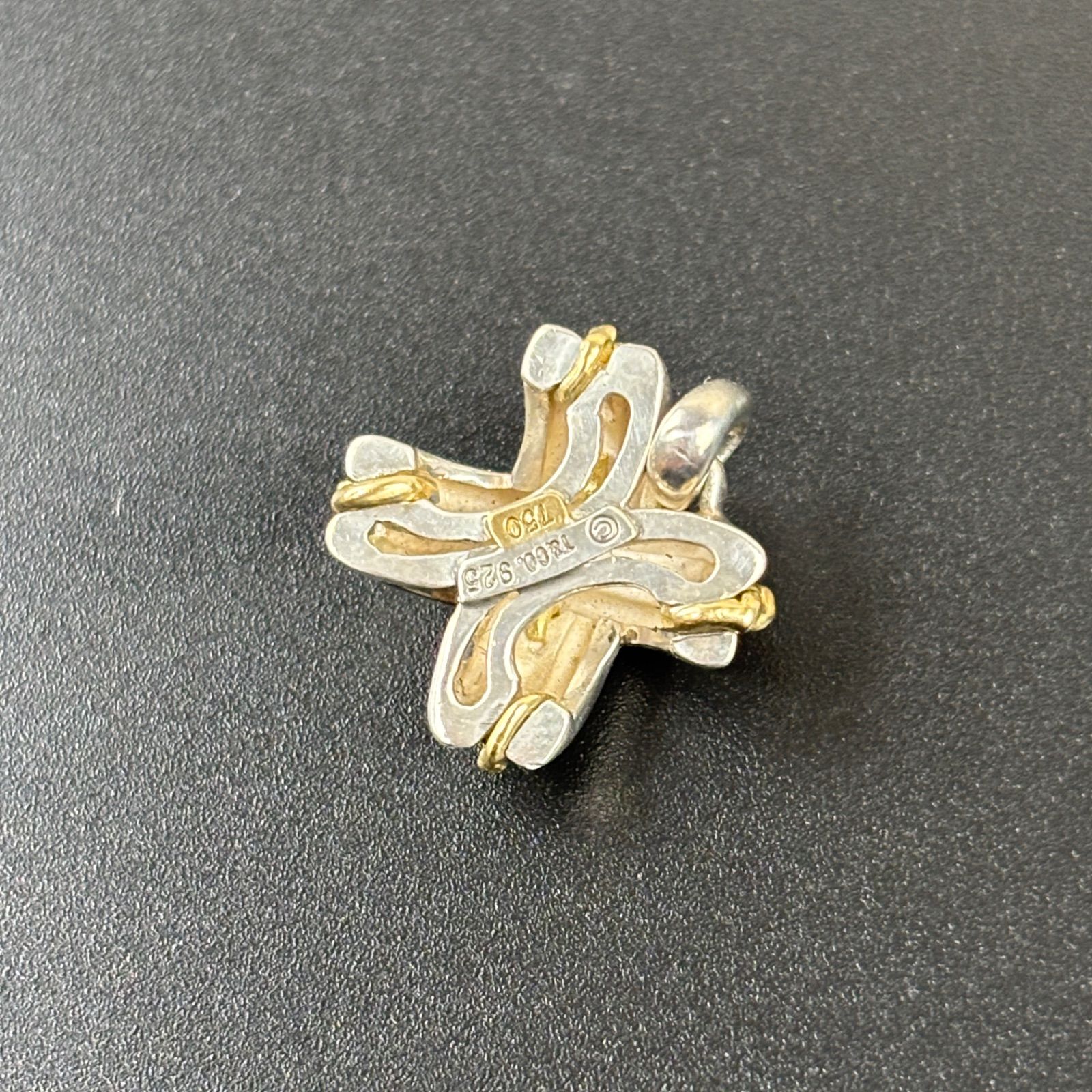 Tiffany & Co. シグネチャー クロス ペンダントトップ コンビ 750 925