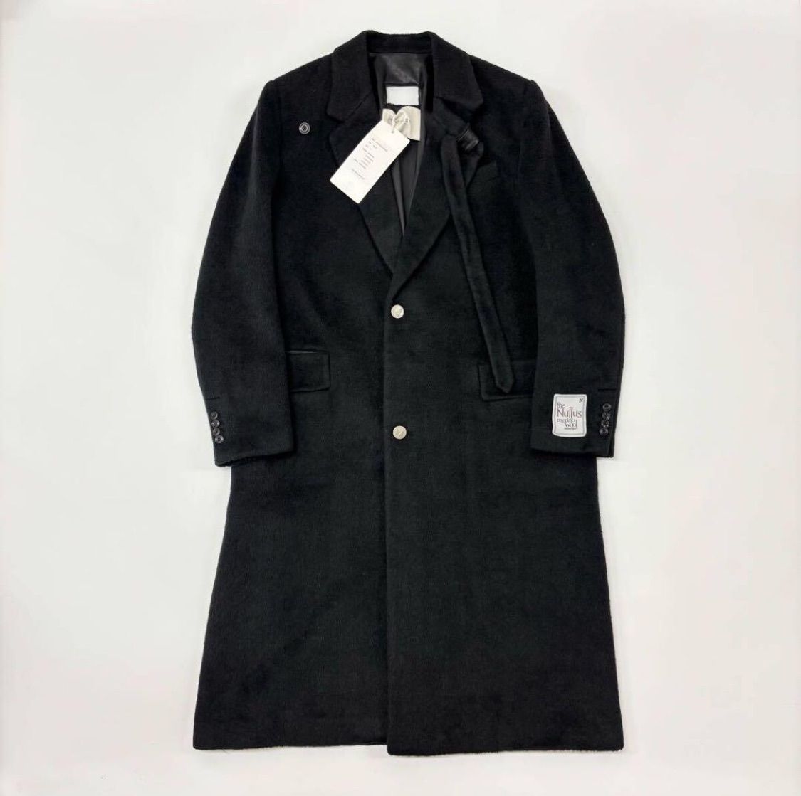 24aw 2024 NULLUS ヌルース ヌールス CAMELLIA LAPEL BROOCH LONG COAT