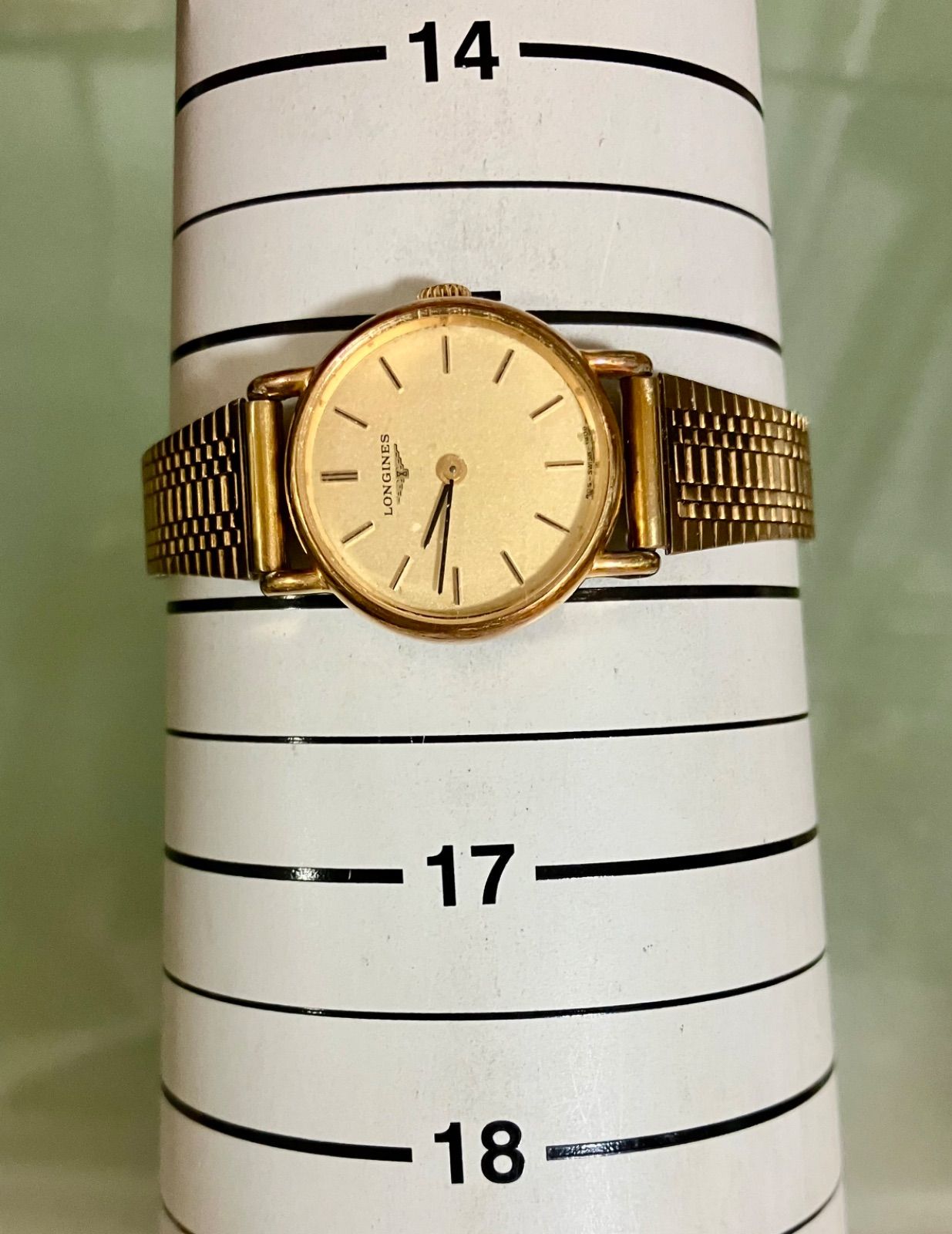 ☆稼働品☆LONGINES ロンジン☆ゴールド文字盤☆手巻き☆レディース