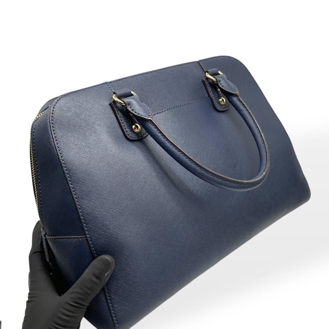 極美品 MICHAEL KORS 2way ミニボストンバッグ ショルダー 紺 - メルカリ