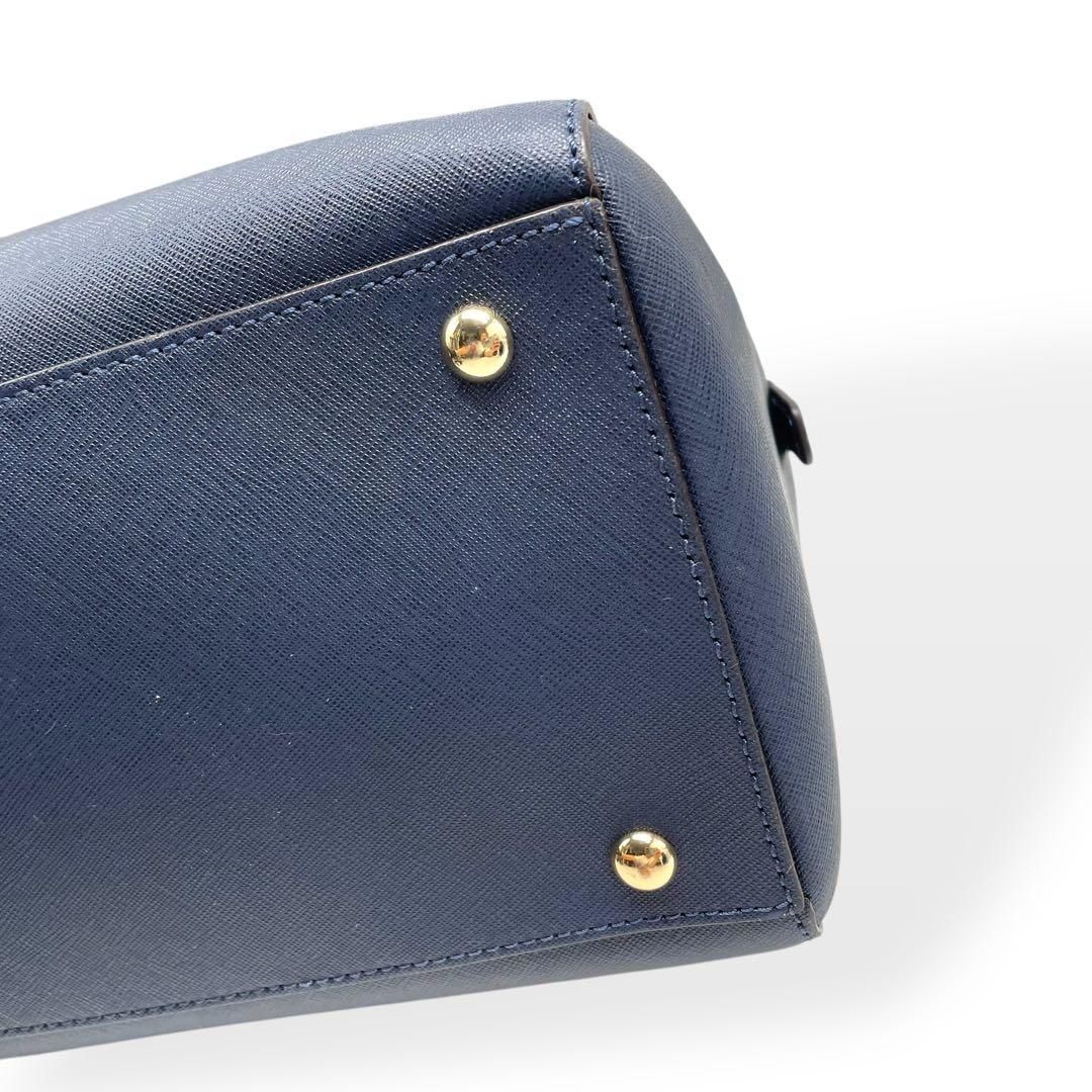 極美品 MICHAEL KORS 2way ミニボストンバッグ ショルダー 紺 - メルカリ