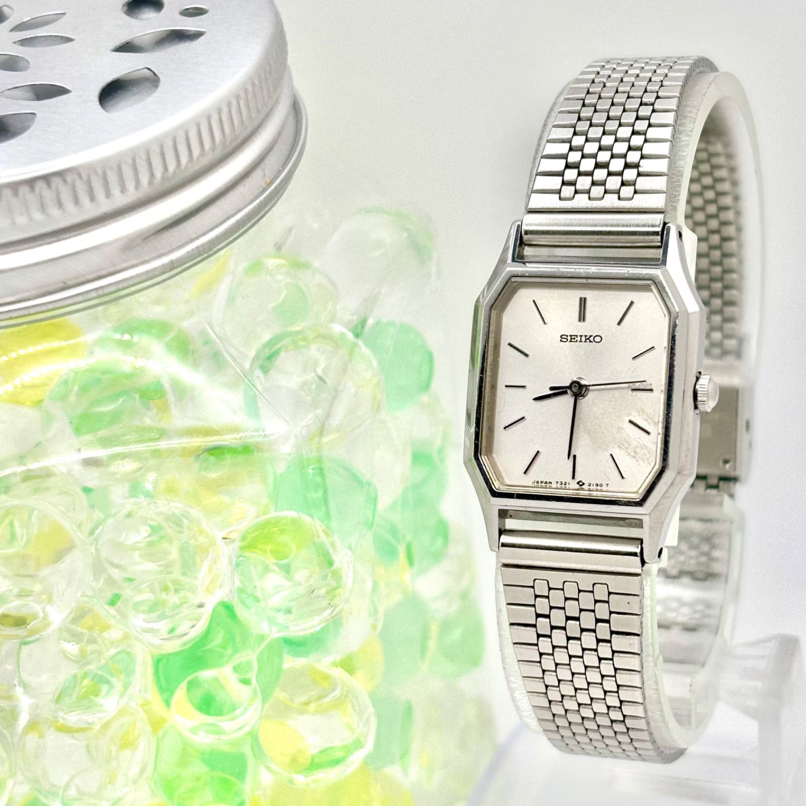 新品電池】SEIKO セイコー レディース 腕時計 シルバー オクタゴン