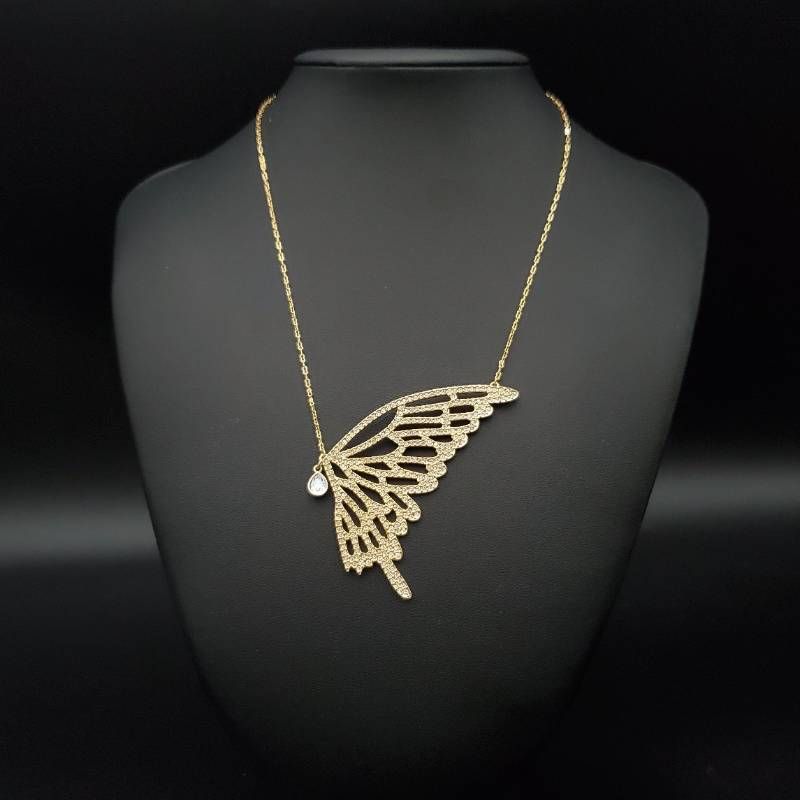美品 SWAROVSKI スワロフスキー ネックレス 1081982 蝶 バタフライ 