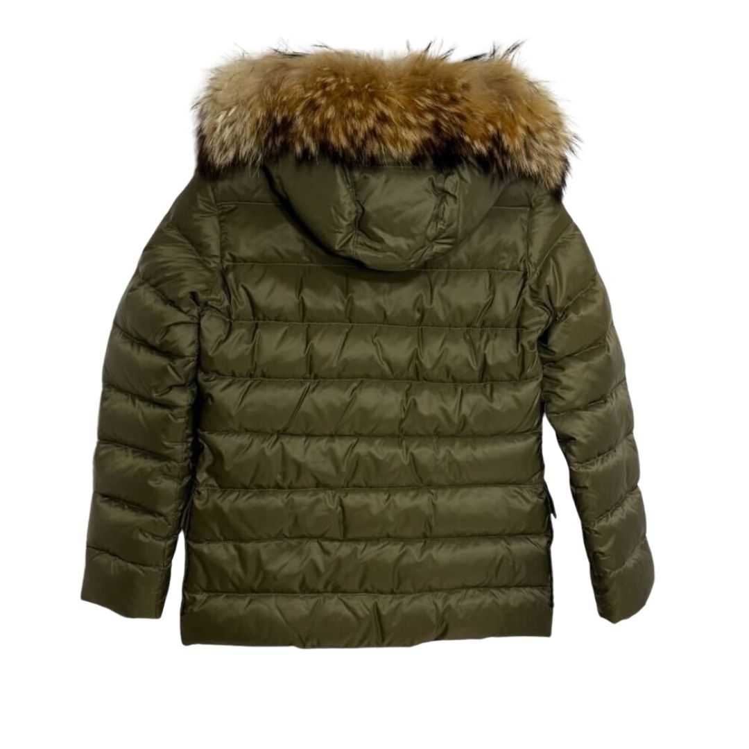 MONCLER/XS(00)/カーキ /レディースダウンジャケット /フード付ロング