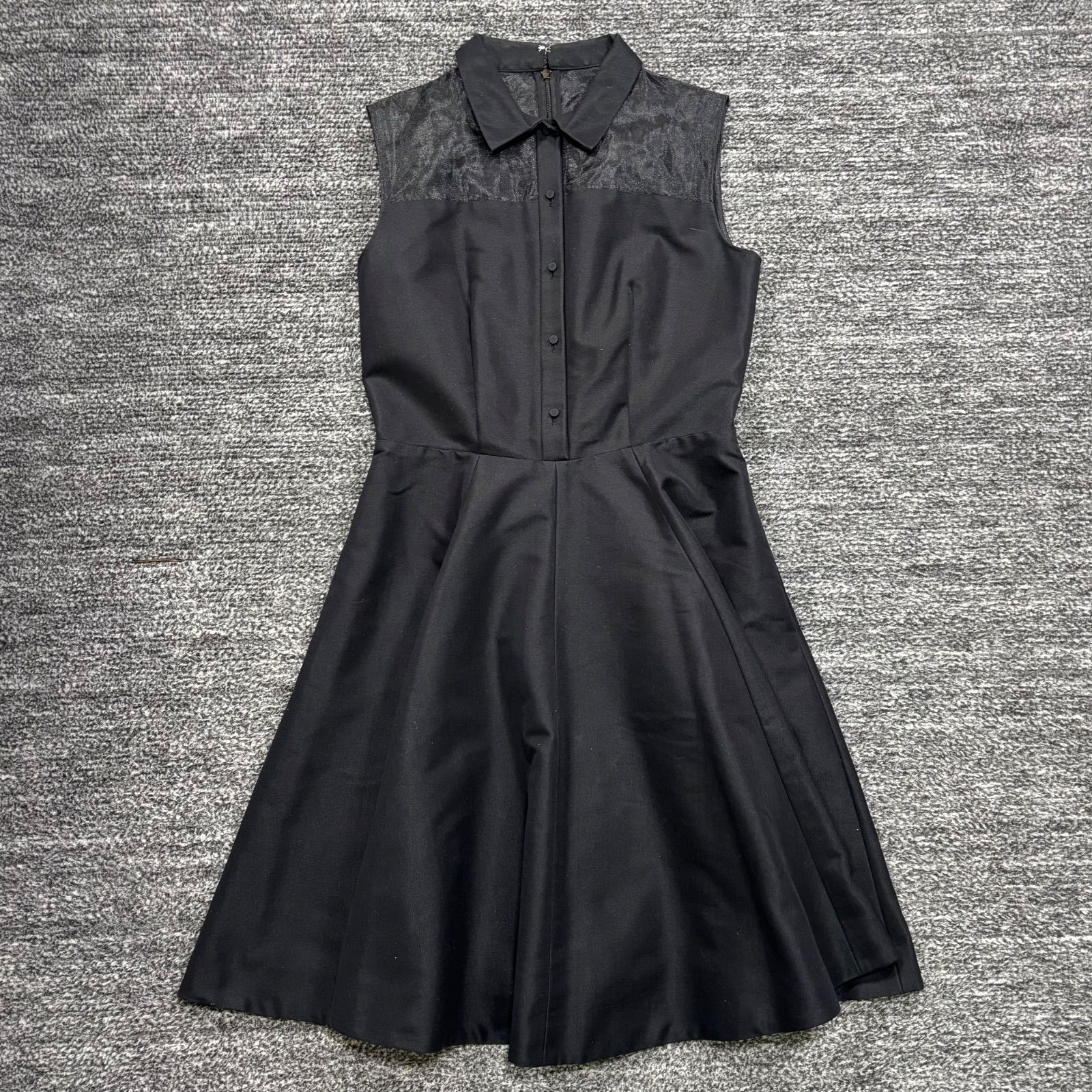 LE CIEL BLUE ノースリーブワンピース ドレス ブラック 38 ルシェルブルー