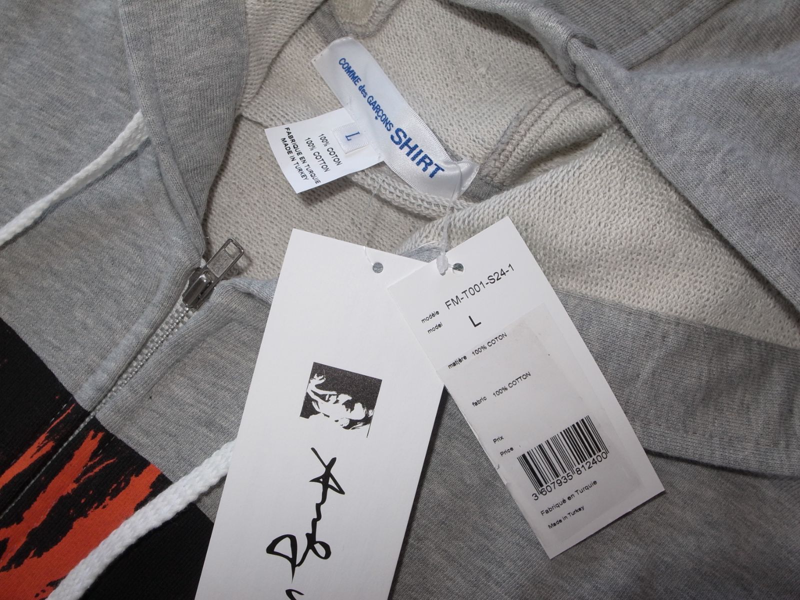 commme des garscons shirt コムデギャルソン パーカー sizeL grey アンディ・ウォーホル