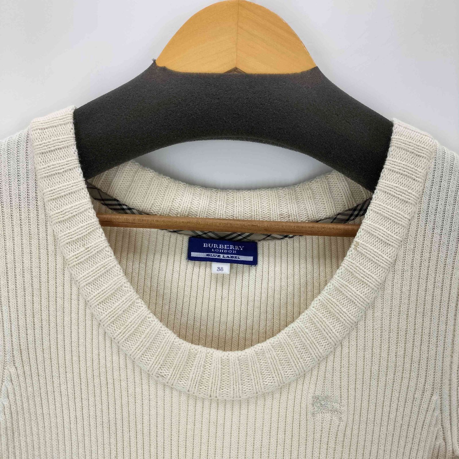 バーバリーブルーレーベル BURBERRY BLUE LABEL チェックライン ニット