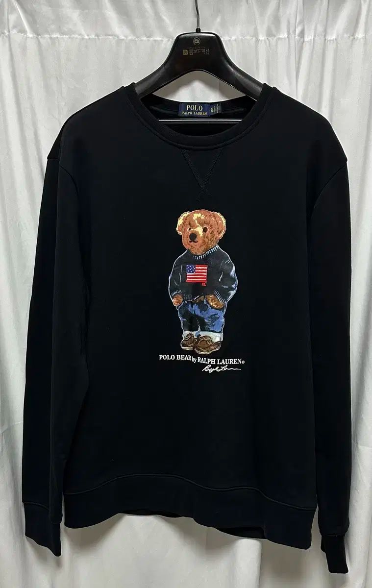 大人気　ポロラルフローレン　ポロベア セーター 星条旗　美品　L ラルフローレン ポロベア コットンニット 星条旗 レディースS Mサイズ