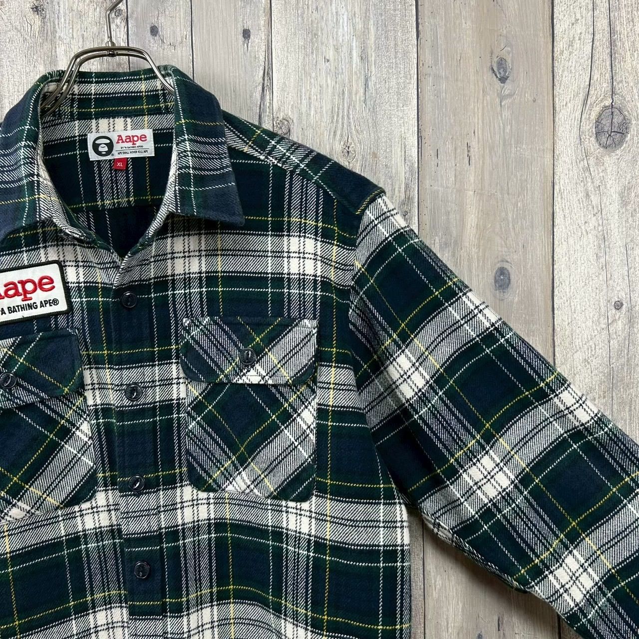 A Bathing Ape チェック柄ネルシャツ厚手Mサイズ A BATHING APE