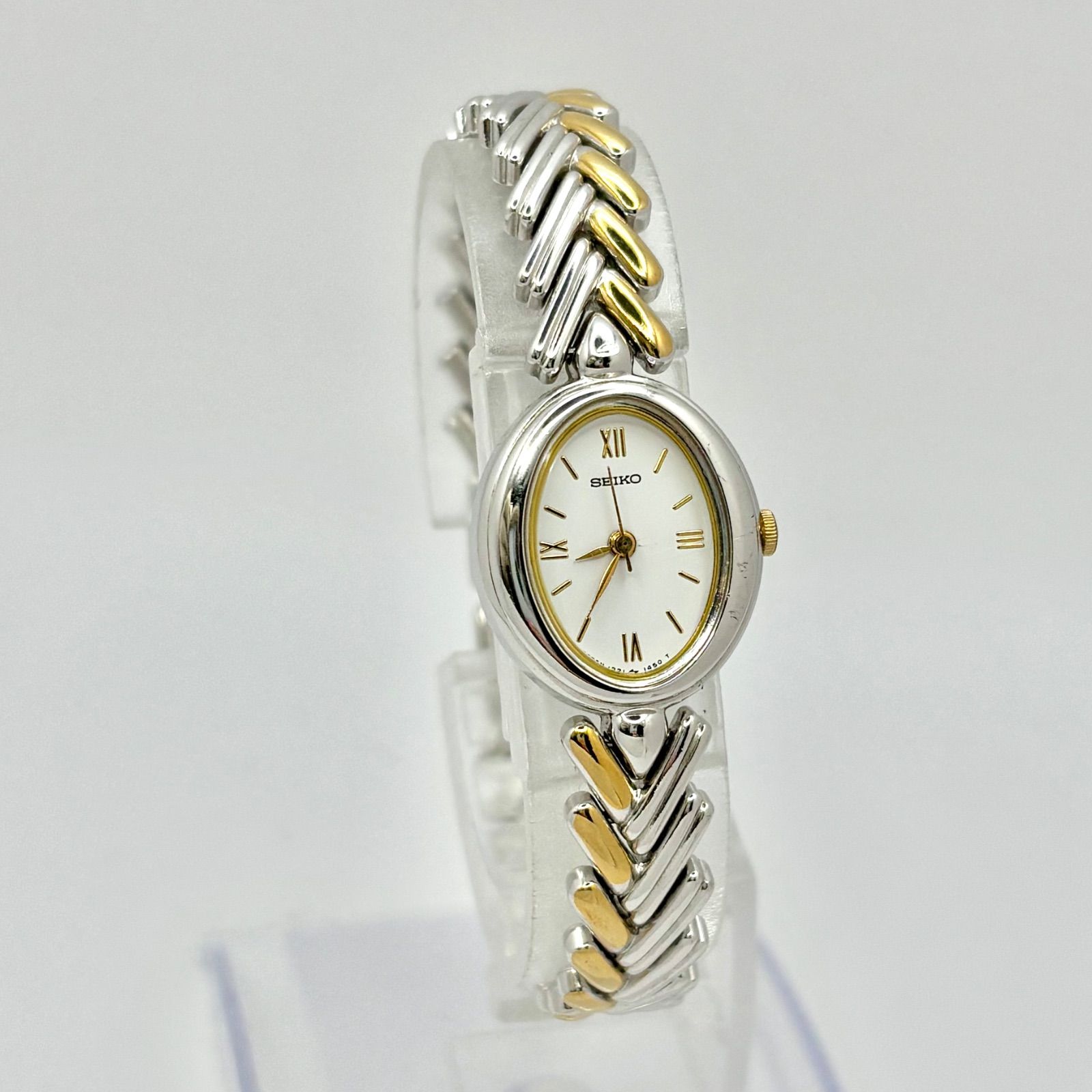 新品電池】SEIKO セイコー レディース 腕時計 オーバル 1221-5930