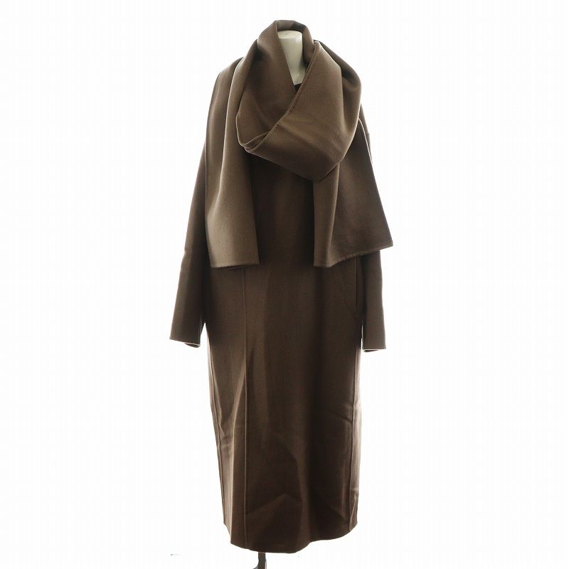 トゥデイフル TODAYFUL 22AW Stole Wool Coat ノーカラーコート ロング