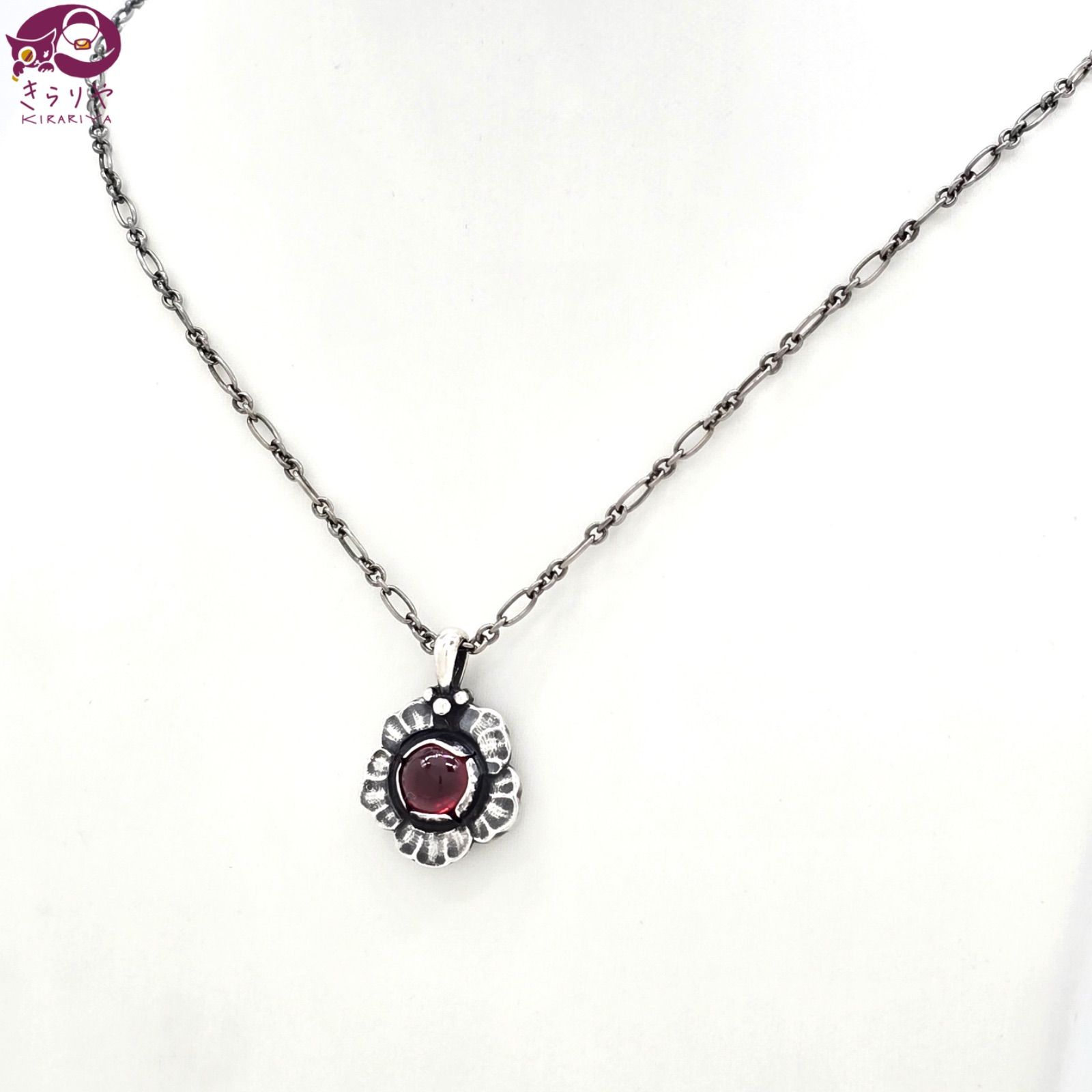  　イヤーペンダント　2002　ガーネット GEORG JENSEN ジョージ・ジェンセン 2002 イヤー ペンダント