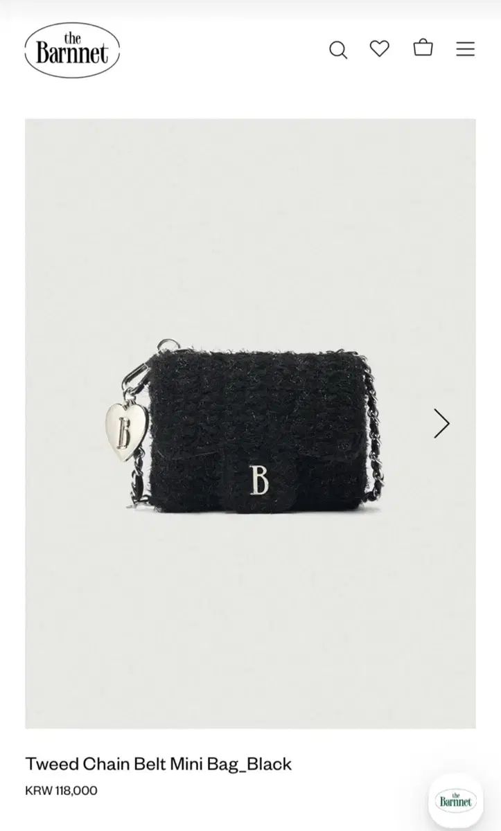 The barnnet ツイードチェーンバッグ　ブラック USAGI ONLINE限定カラーあり】Tweed Chain MiniBag（ショルダーバッグ