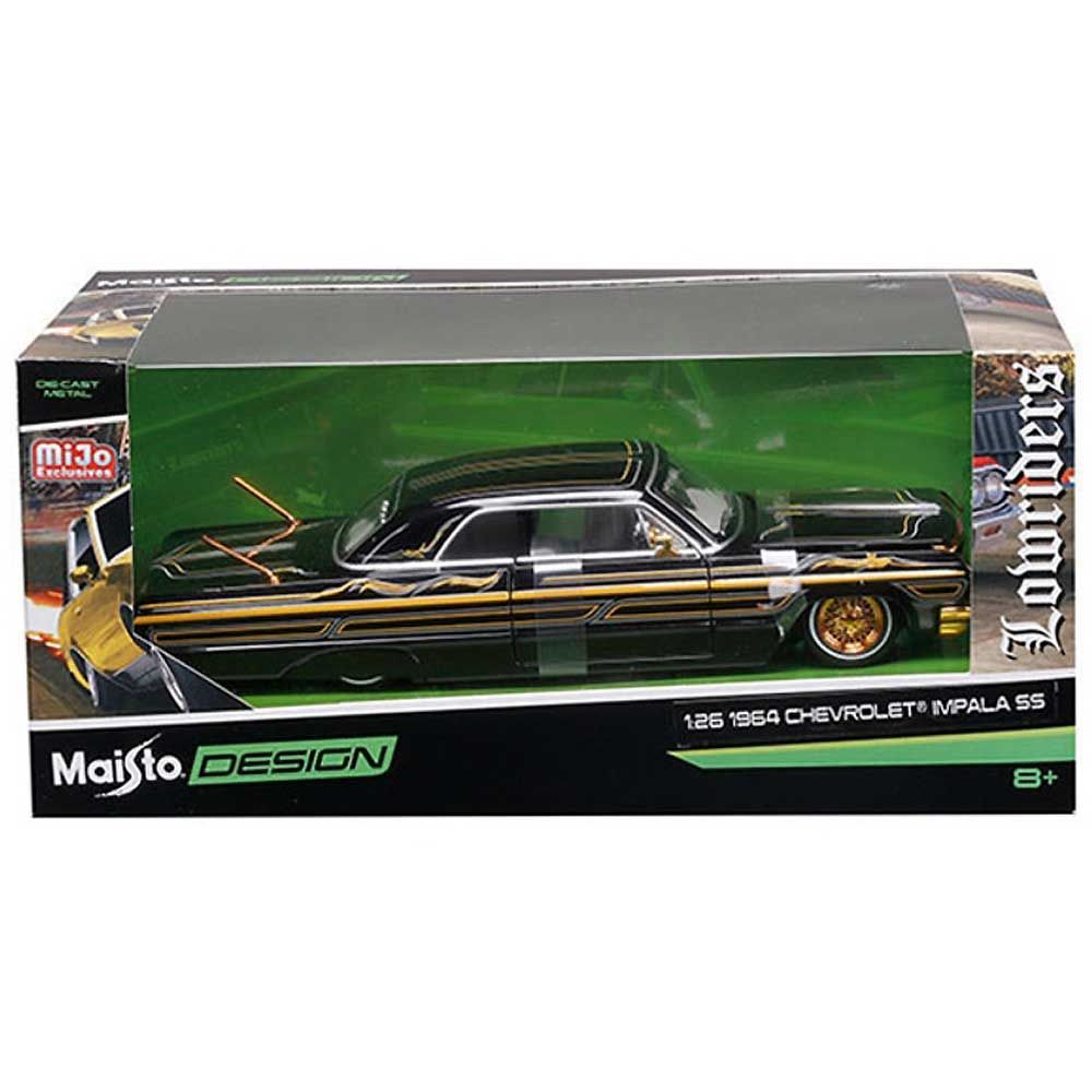Maisto 1964 シボレー・インパラ SS ローライダー 1964 Chevrolet Impala SS Lowrider Gray Metallic with Gold Graphics