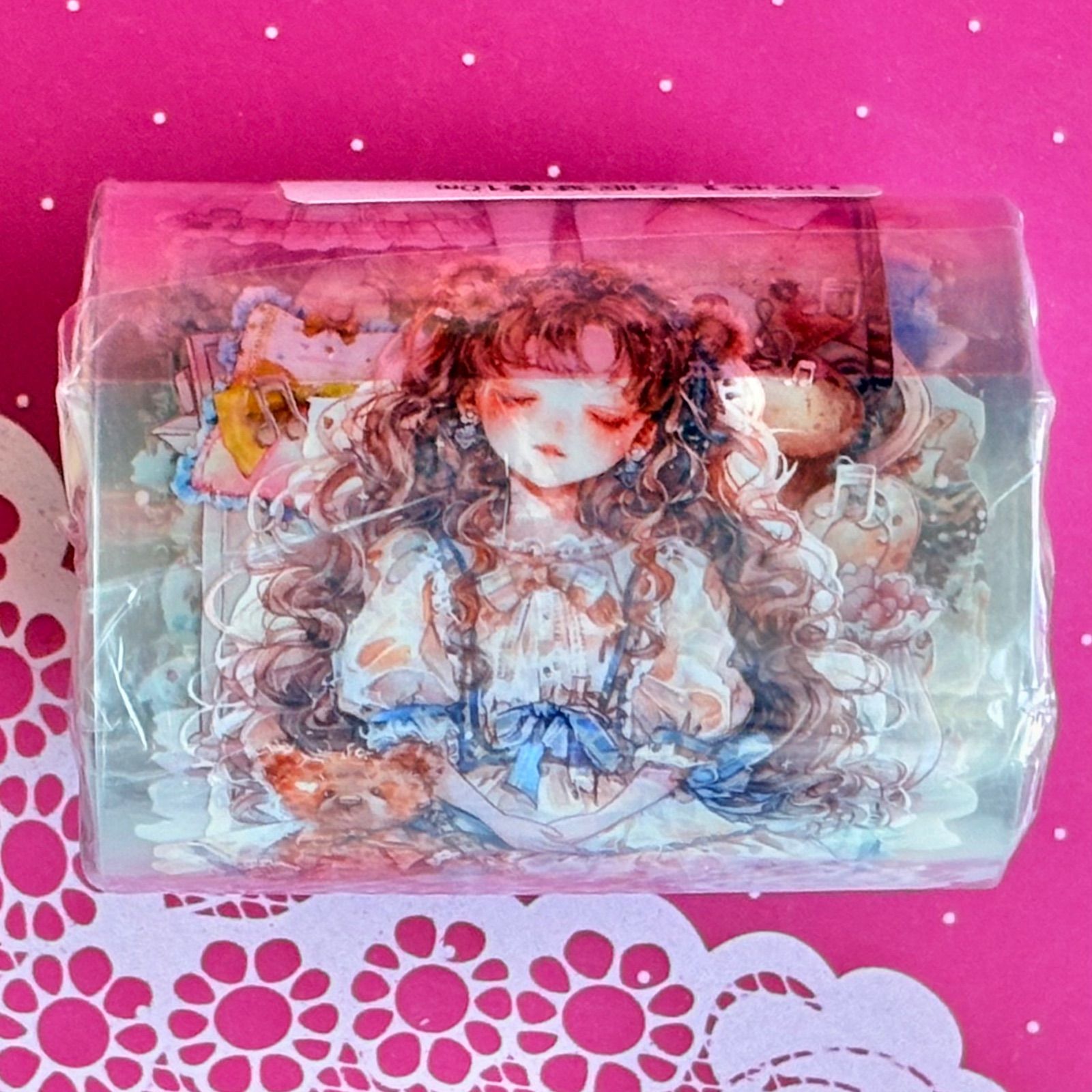 贝壳光 6cm×10m 安眠梦境 海外マスキングテープ 海外マステ 人物