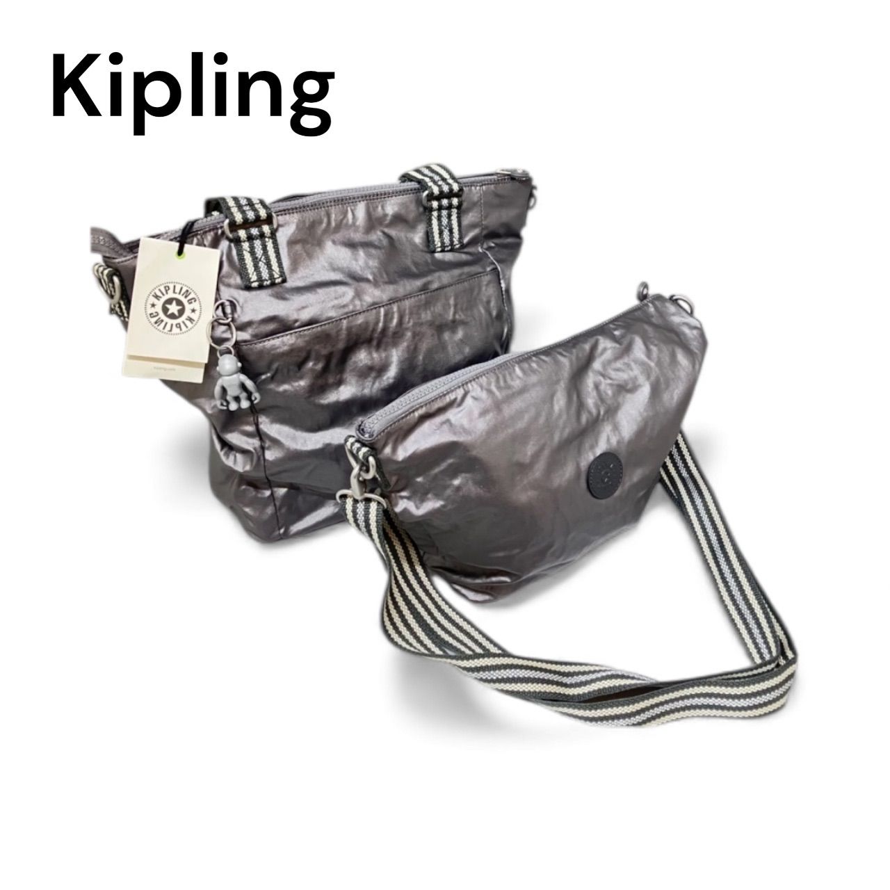 新品・未使用品・2点セット】Kipling キプリング チャーム付き 2way 