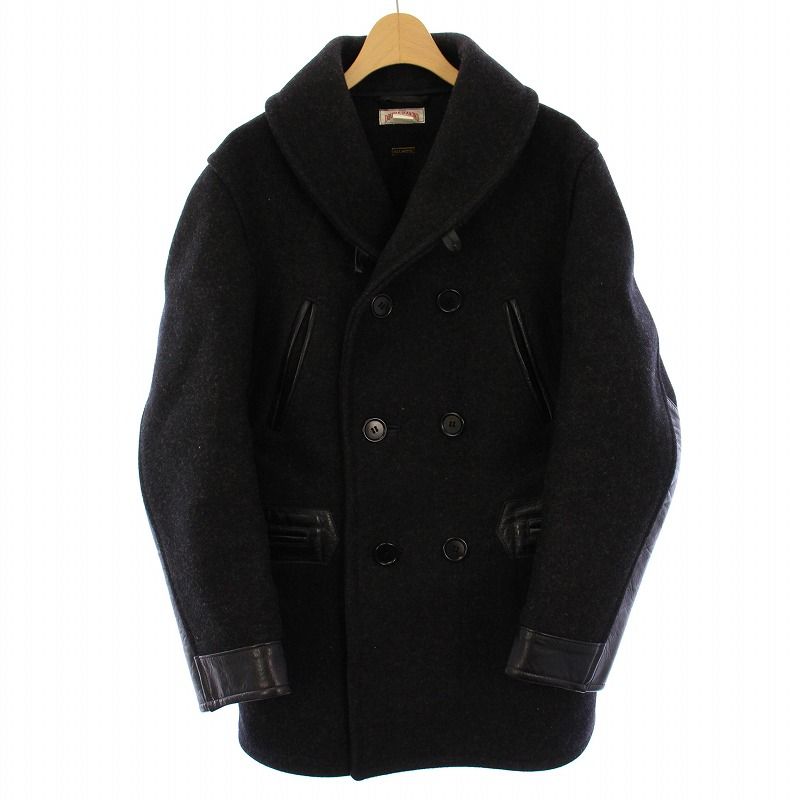 ウールPコート　メンズピーコート　リアルマッコイズ　MJ13116 ザリアルマッコイズ THE REAL McCOY'S DOUBLE DIAMOND RAILROAD COAT