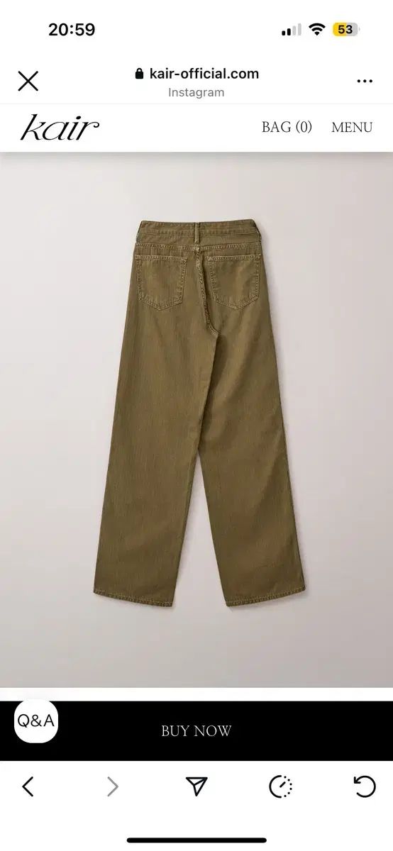 カイ ル ヘリンボーン ファー ティ fatigue パンツ ベージュ