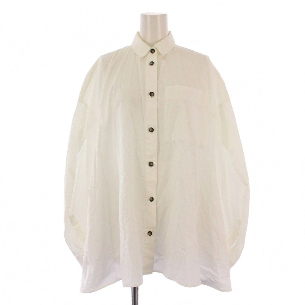 美品ENFOLD エンフォルド　ブラウス　38 ホワイトトップス　シャツ入学式m エンフォルド ENFOLD シャツ ブラウス 長袖 38 ホワイト 300FS930-1540