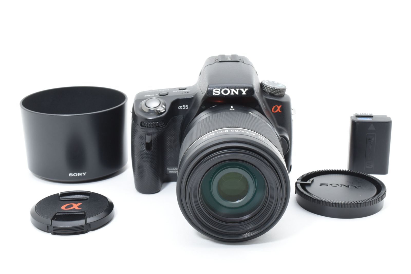 ☆美品☆ ソニー SONY α55 ボディ SLT-A55V DT 55-200mm F4-5.6 SAM