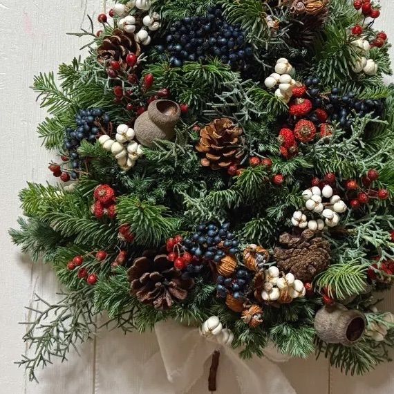 1点 ツリー リース ドライフラワーツリー ドライフラワーリー ウォールデコ