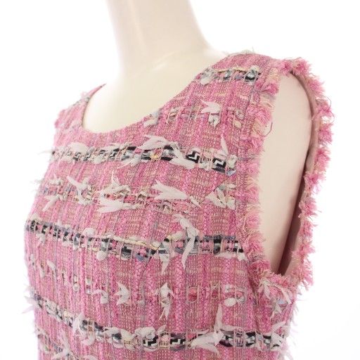 ルネ Rene MALHIA KENT生地 フレアワンピース ひざ丈 ノースリーブ