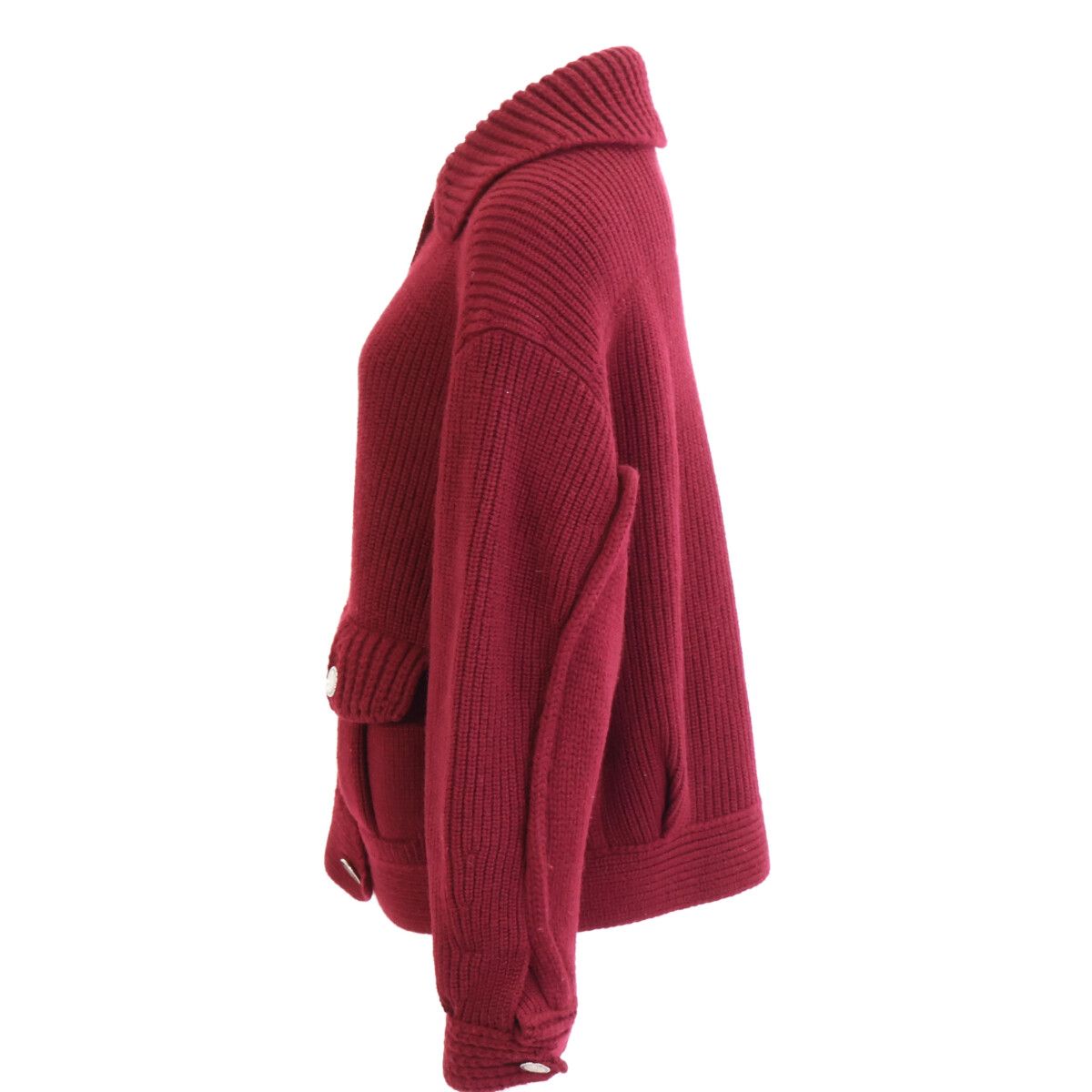 CHANEL シャネル 美品 25C P78714K11370 カシミヤ100 ココマークボタン