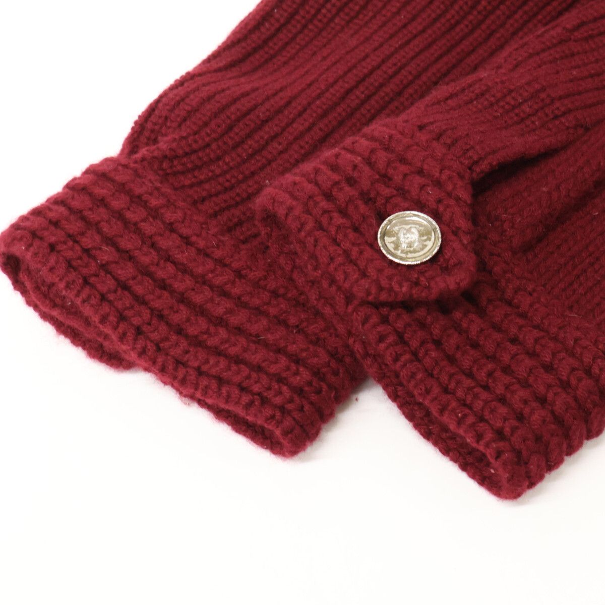 CHANEL シャネル 美品 25C P78714K11370 カシミヤ100 ココマークボタン