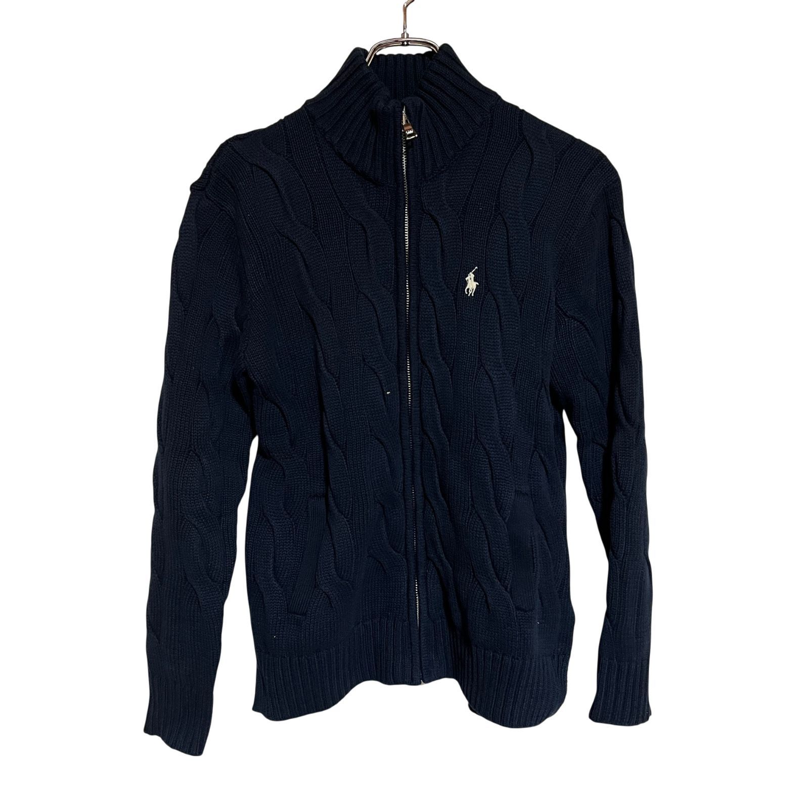 B062 POLO RALPH LAUREN ポロラルフローレン ケーブル ニット ジップ