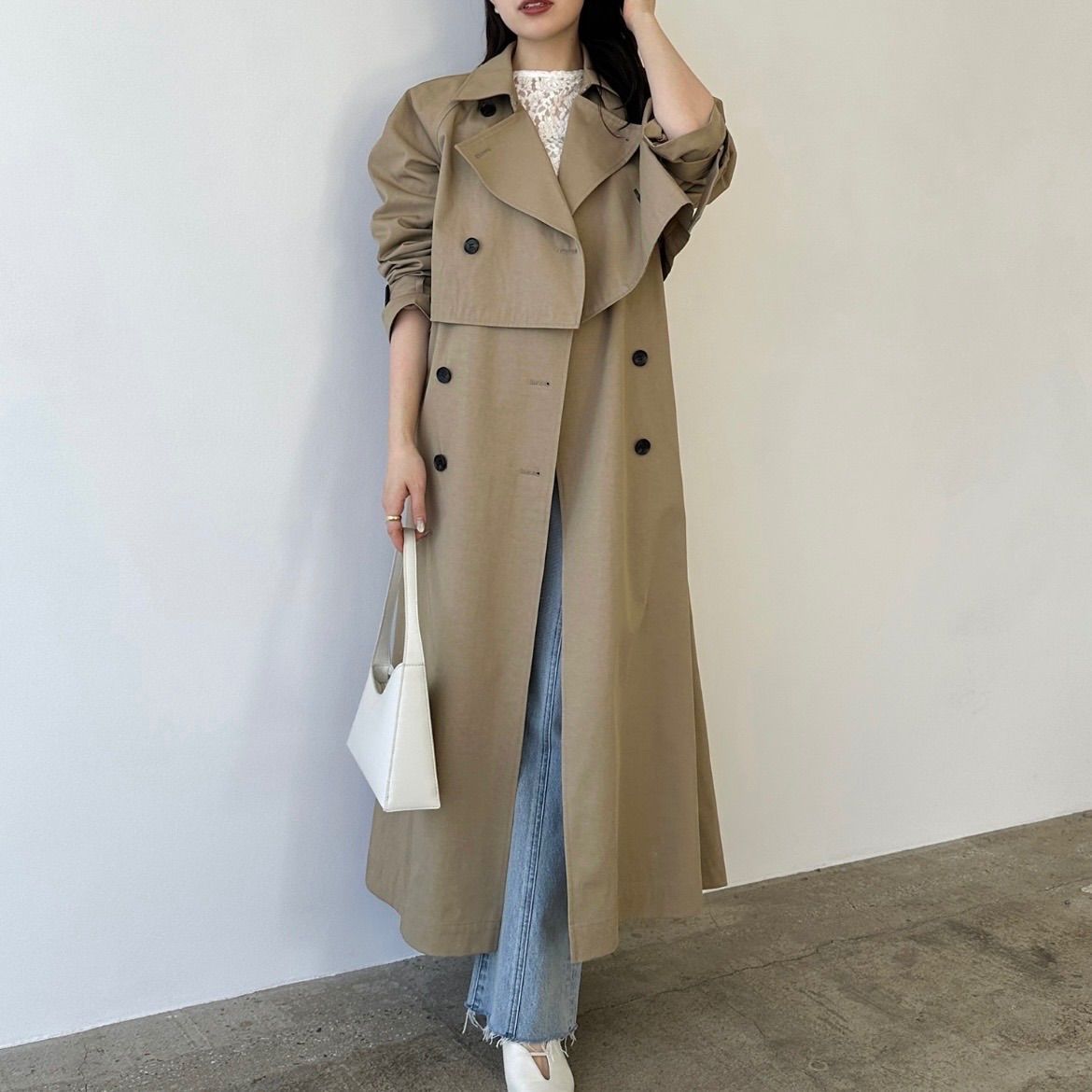 美品 現行 アニュアンス anuans 3WAYトレンチコート M ベージュ - メルカリ