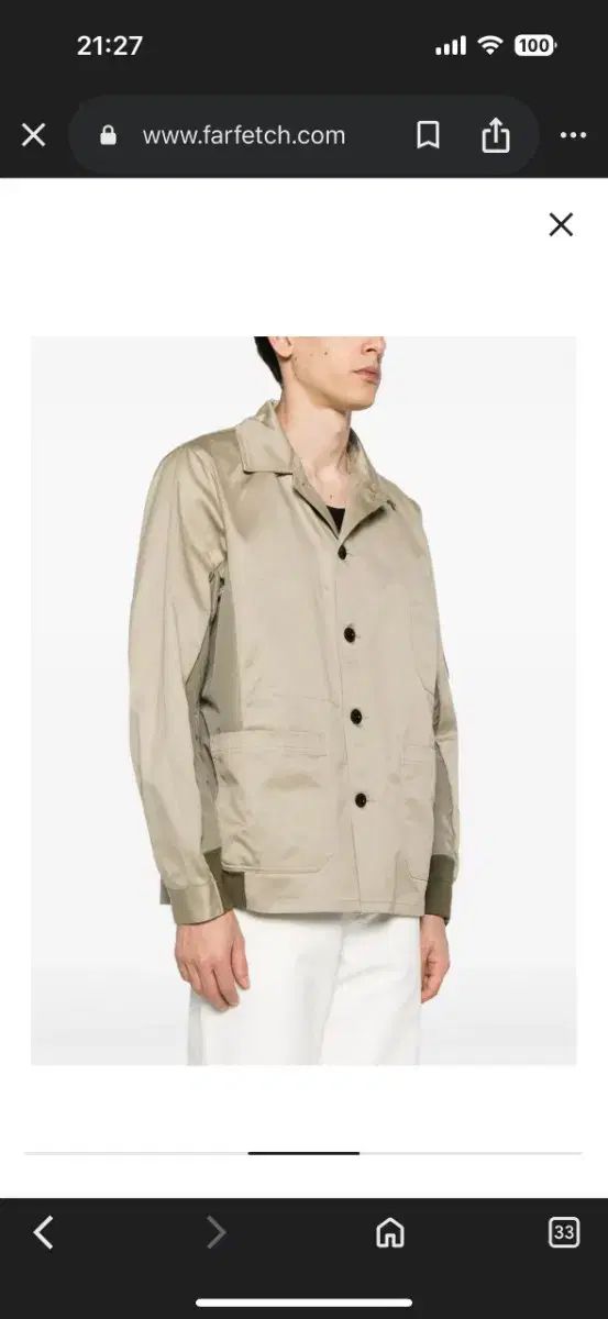 SACAI サカイ パネル ツイル シャツ ジャケット - メルカリ