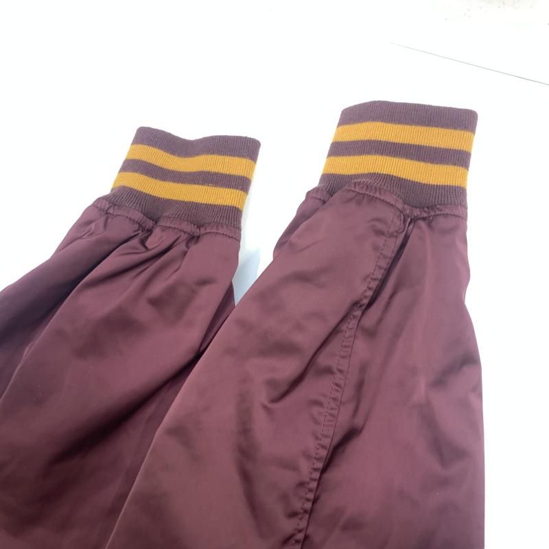 【中古】AVIREX サテンスタジャン 6122145　バーガンディ L アヴィレックス[92][240092321965] 中古】AVIREX サテンスタジャン 6122145 バーガンディ L