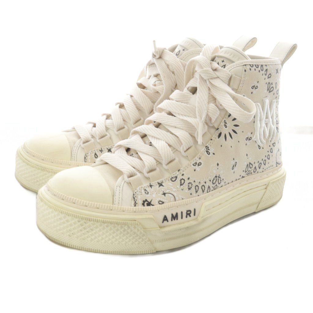 アミリ AMIRI スニーカー ハイカット 総柄 38 ベージュ - メルカリ