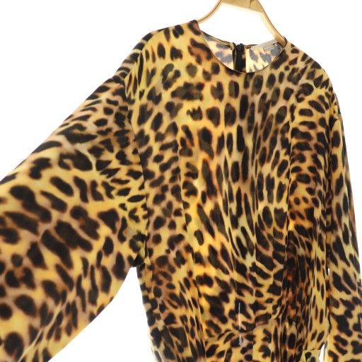 ステラマッカートニー シルク100% ノーカラー 長袖ジャケット ライトブラウン ステラマッカートニー シルク100% ノーカラー 長袖ジャケット ライト