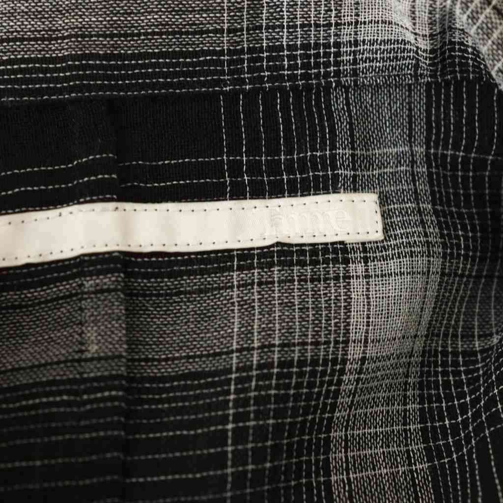  タム Tame 25年 シャツ チェック シアー ブラック ホワイト CX GY 57 その他 トップス