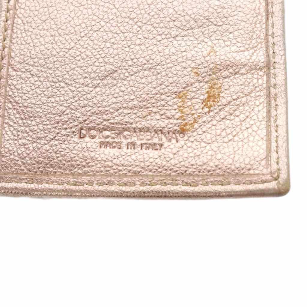 【専用】ドルガバ ピンクベージュ 36 ドルチェ&ガッバーナ ドルガバ DOLCE&GABBANA 長財布 二つ折りレザー