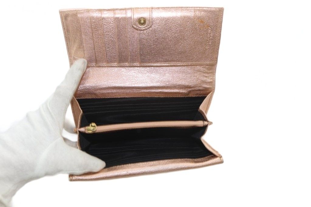 【専用】ドルガバ ピンクベージュ 36 ドルチェ&ガッバーナ ドルガバ DOLCE&GABBANA 長財布 二つ折りレザー