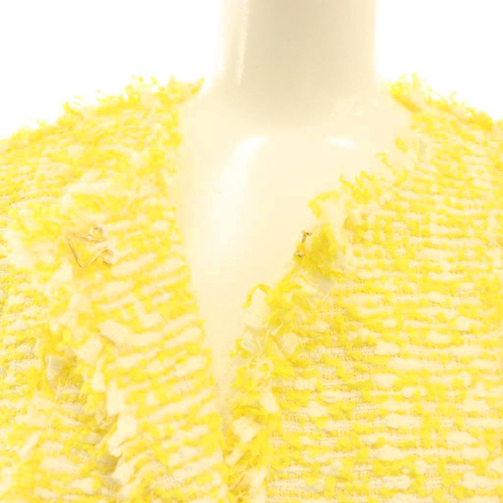 ドゥロワー Drawer ノーカラージャケット ツイードジャケット 36