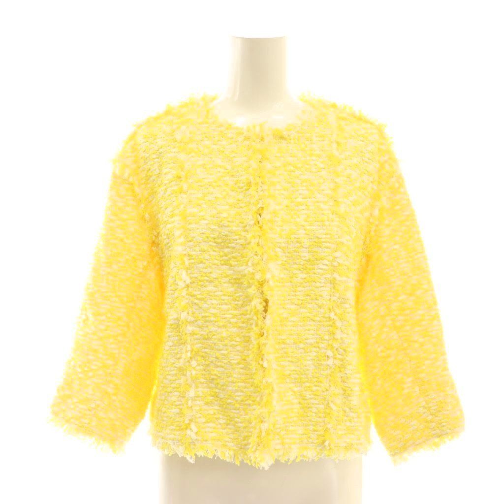 ドゥロワー Drawer ノーカラージャケット ツイードジャケット 36