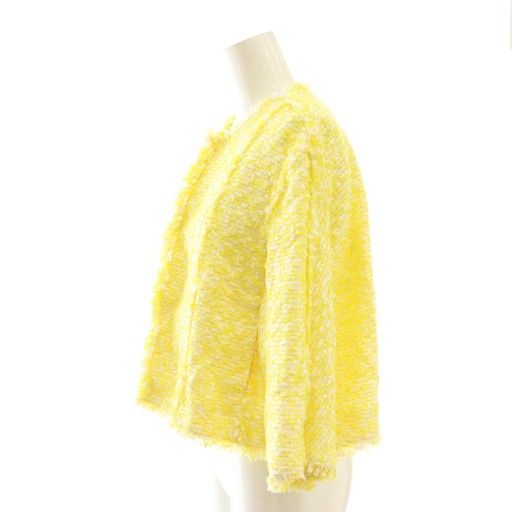 ドゥロワー Drawer ノーカラージャケット ツイードジャケット 36