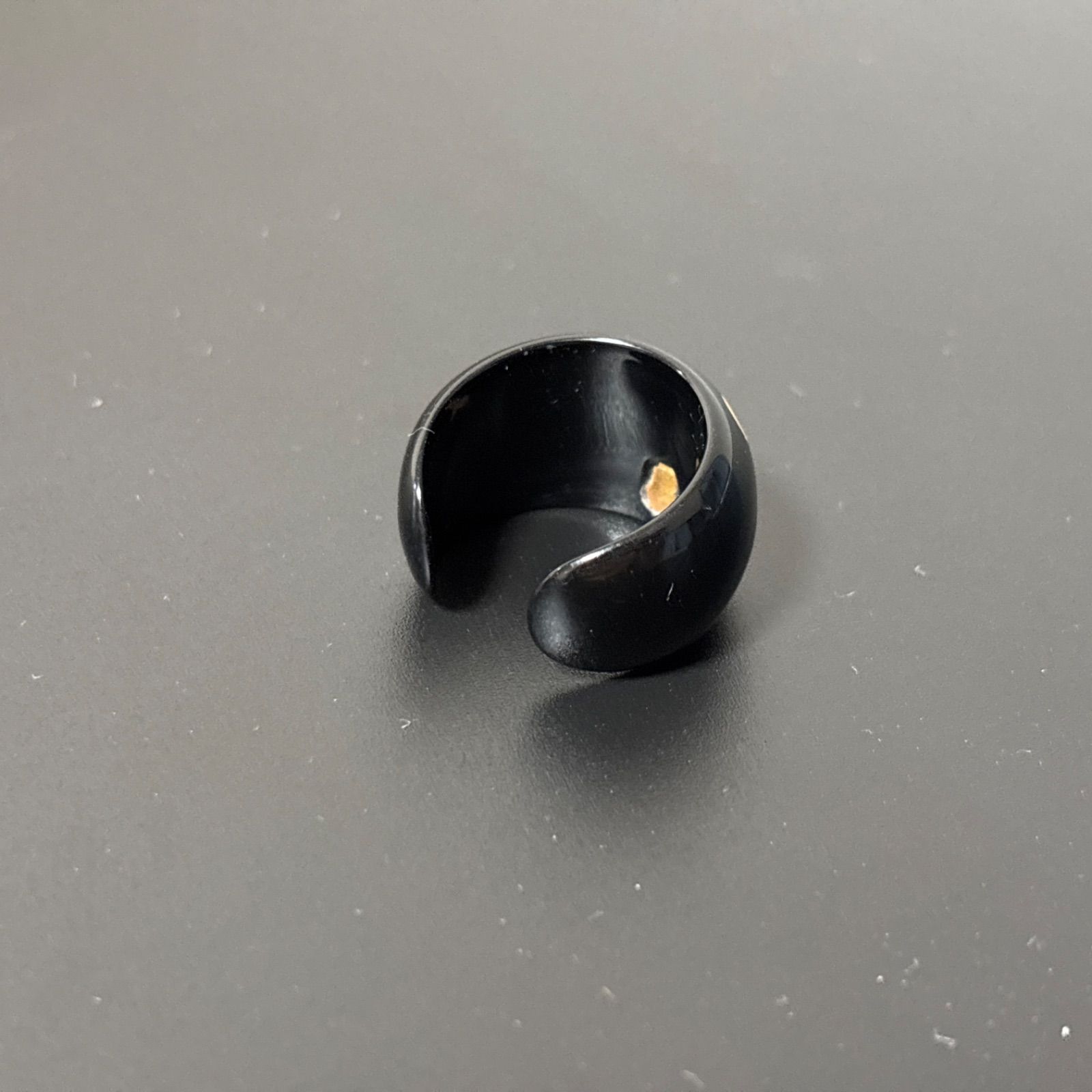 CHANEL シャネル COCO リング 指輪 ブラック ロゴ 文字 プラスチック