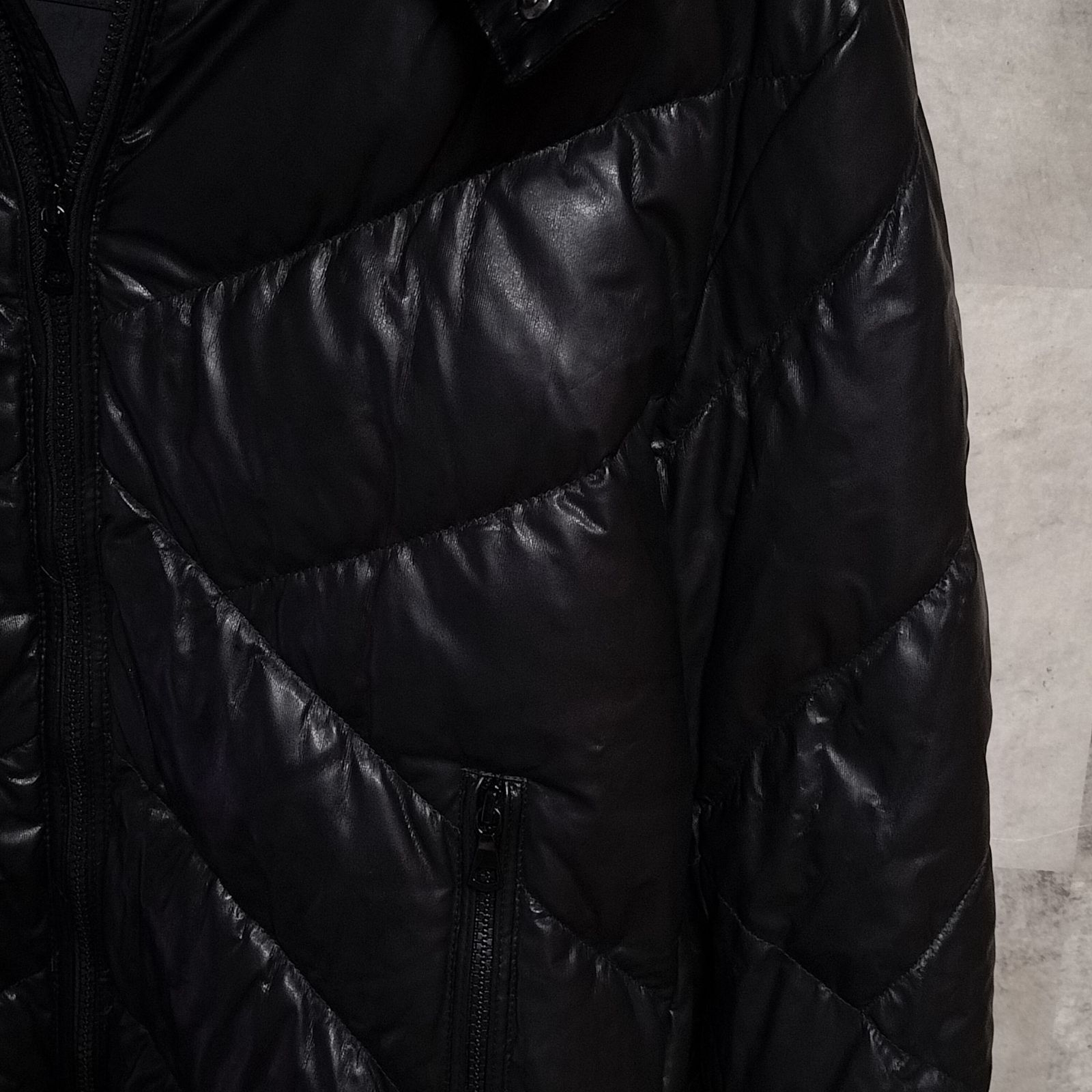 OLD UNIQLO 3way ファー付き ダウンジャケット XLサイズ ブラック 黒色 